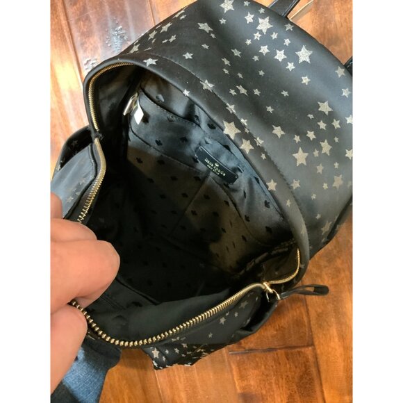 Kate Spade Black Chelsea The Little Better Scattered Stars Medium Backpack - Picture 9 of 9